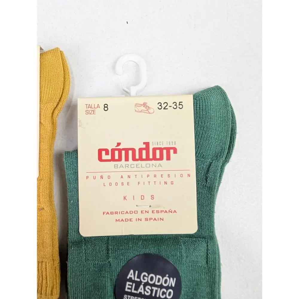 Condor Youth Mustard & Green Crew Socks - size 6Y & 8Y